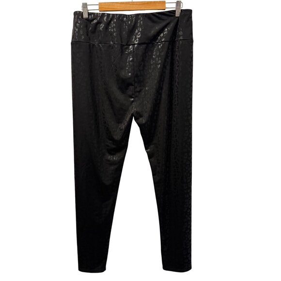 Shirley Legging Sz 3XL Black Leopard Print Leggings Polyester & Spandex - Picture 8 of 12
